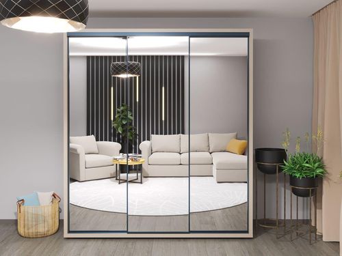 cumpără Dulap Bayro Parma 2000x2250x600 серый камень, купе în Chișinău 