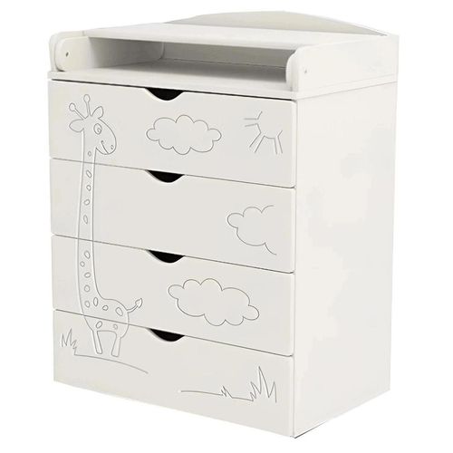 cumpără Comoda de infășat PernaMea HappyBaby Girafa 800x1030 MDF alb (MW-DSK-J701) în Chișinău 