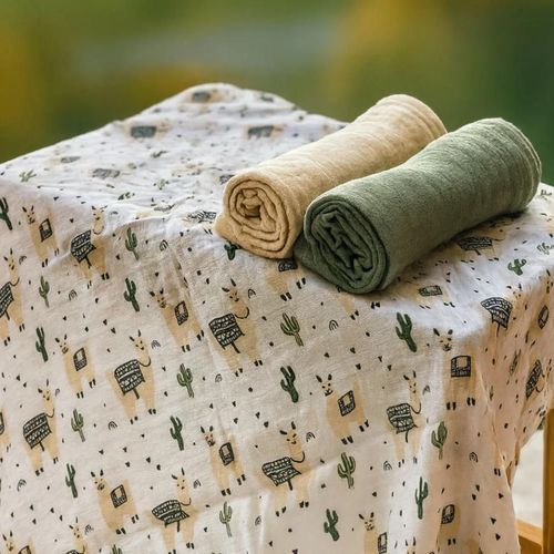 купить Аксессуар для пеленания Petite&Mars 417364 Set 2 pelinci de muselina din bambus Misty Pink Meadow, 120x120cm в Кишинёве 