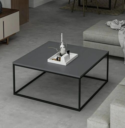 купить Журнальный столик Trendy Loni, Masuta de cafea, Antracit, 90x42x90cm в Кишинёве 