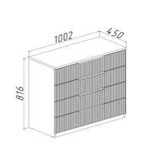 cumpără Comodă Bayro Murano 1000x810x450 МДФ 18мм Positano белый мат în Chișinău 