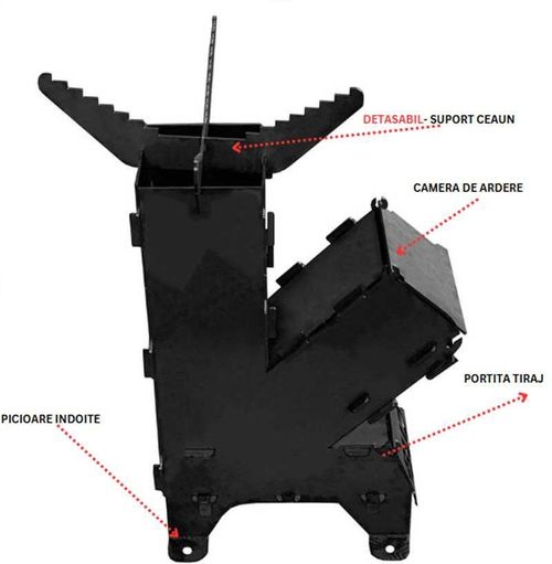купить Мангал Grill Master ME916916 Arzator cu lemne Rocket XL в Кишинёве 