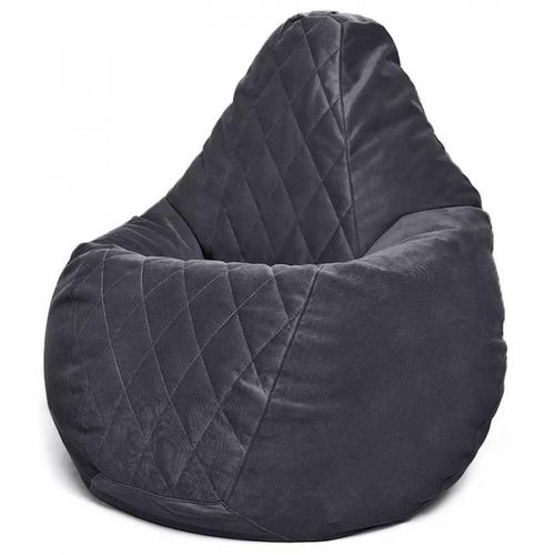 cumpără Fotoliu BeanBag BeanBag BM6147, Кресло Груша из велюра Maserrati "Romb", XL, чёрный în Chișinău 