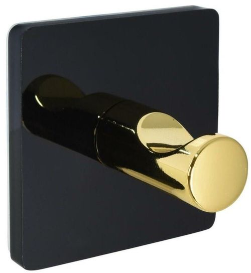 cumpără Cârlig baie Bisk 08029 patrat 5x5 cm, negru/auriu în Chișinău 