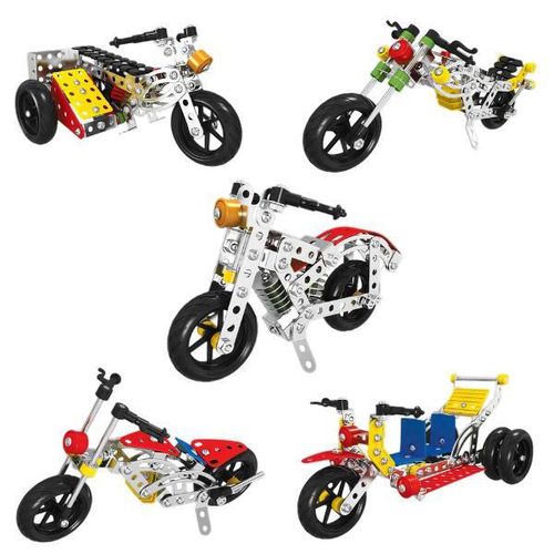 купить Конструктор Essa X638-1 Set de construcție metalic 5în1, Motociclete, 283elem в Кишинёве 