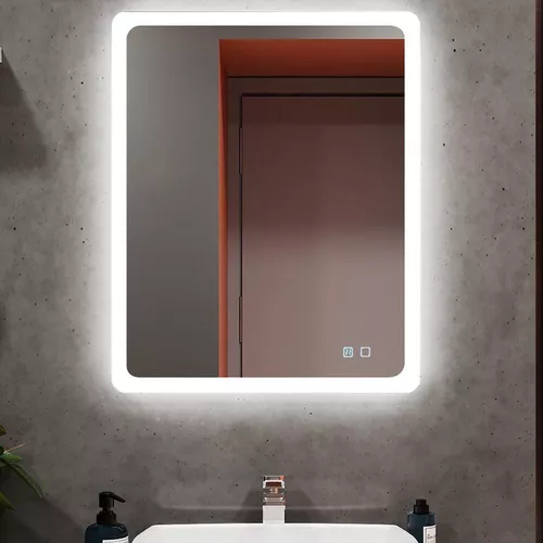 cumpără Oglindă baie Bayro Gama 600x800 LED touch c подогревом (124182) în Chișinău 