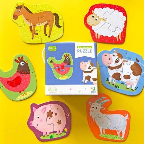 cumpără Puzzle Dodo 300152 Puzzle 6in1: Animale domestice în Chișinău 