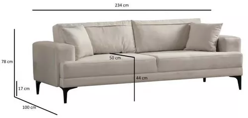 купить Диван Trendy Astana Ecru (3 locuri) в Кишинёве 