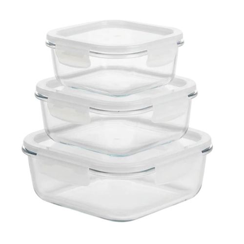 купить Контейнер для хранения пищи Borart 146520PF Set 3 containere patrate (520+800+1200) в Кишинёве 