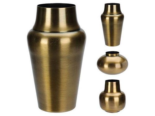 купить Декор Holland 27444 Ваза металлическая H8cm, D12cm, 3 формы, золотая в Кишинёве 