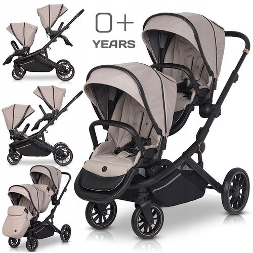 купить Детская коляска Cavoe Avec Taupe (2люльки) в Кишинёве 