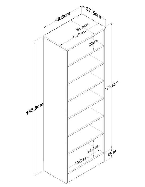 купить Полка для обуви Trendy P6-M13-2347 59x182x37cm, multifunctionala (GTR006674) в Кишинёве 