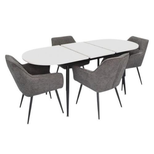 cumpără Set masă și scaune Evelin di Costacurta стол DT-533R B + 4 стула YTC-090B UF885-15 (Dark grey) în Chișinău 