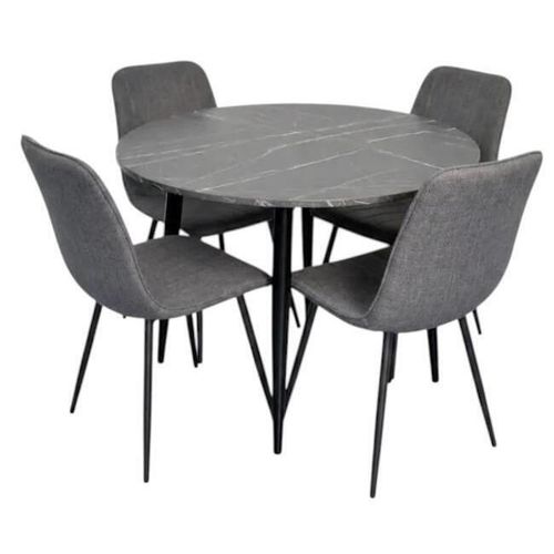 купить Комплект стол и стулья Evelin di Costacurta стол DT-402-6B + 4 стула YTC-078B Bjorn-13 (Grey) в Кишинёве 