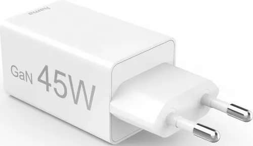 купить Зарядное устройство сетевое Hama 201995 Charger 1X Usb-C, 2X Usb-A, Pd, QC 3.0, Gan, 45W, White в Кишинёве 