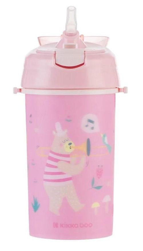 cumpără Cană cu pai Kikka Boo Music Fest Pink, 450ml (3800171211215) în Chișinău 