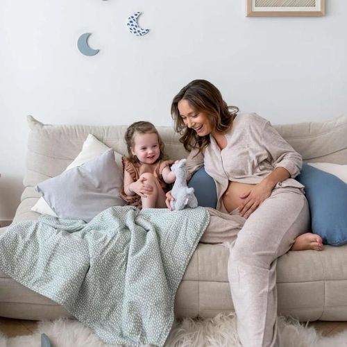 купить Комплект подушек и одеял Doomoo DS60 Paturica ultradelicata bumbac organic Cloudy Kaki в Кишинёве 