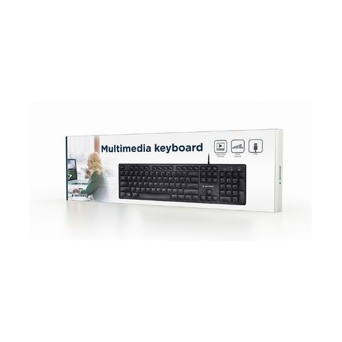 купить Клавиатура Gembird KB-MCH-03-RU "Chocolate" Multimedia, Slimline keyboard with "chocolate" type keys, USB, Black в Кишинёве 