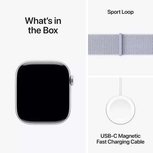 cumpără Ceas inteligent Apple Watch Series 10 GPS 46mm Silver Aluminium Case with Blue Cloud Sport Loop MWWN3 în Chișinău 