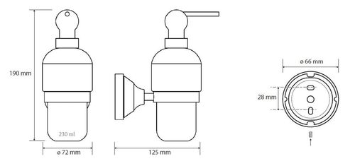 купить Дозатор для мыла Bemeta Kera pe perete 144709017 в Кишинёве 