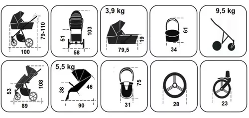 купить Детская коляска Angelina Carucior 2in1 Enigma Eco White Ecco-12 в Кишинёве 