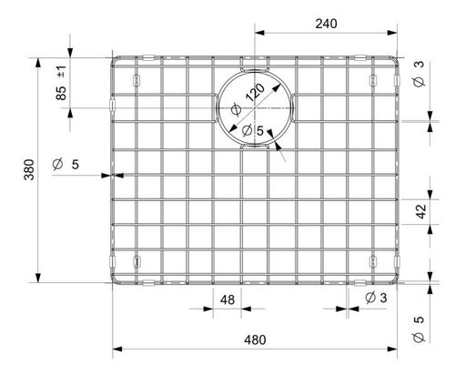cumpără Accesoriu pentru chiuvete de bucătărie Reginox R38918 Bottom grid 50x40 Comfort Gold ll în Chișinău 