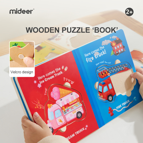 Carte-puzzle cu velcro Mideer “Trafic aglomerat” 