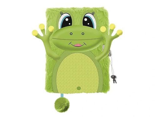 купить Блокнот St.RIGHT 57894 Agenda cu lacat, A5, 96foi, 3D My Little Friend Happy Frog, coperta plus в Кишинёве 