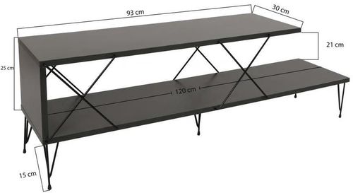 купить Тумба напольная для TV Trendy Strada Antracit, 120x40x30cm (GTR000208) в Кишинёве 