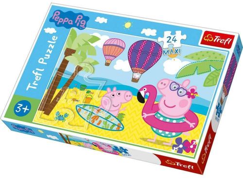 купить Головоломка Trefl 14293 Puzzles - 24 Maxi - Peppa holidays / Peppa Pig в Кишинёве 