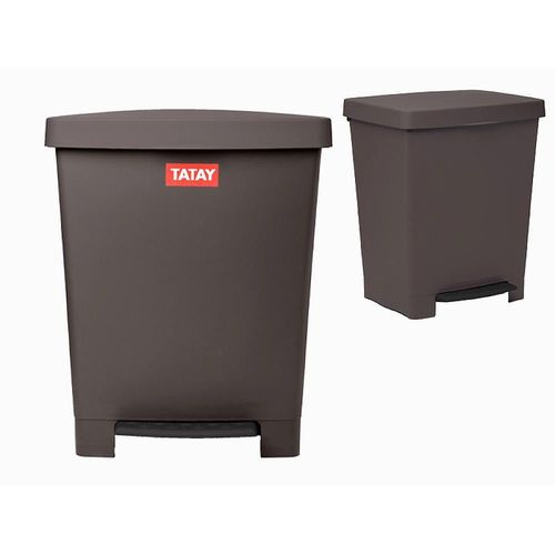 cumpără Coș de gunoi Tatay 55875 cu pedala Cubik 23l 33.5x30x39cm maro în Chișinău 