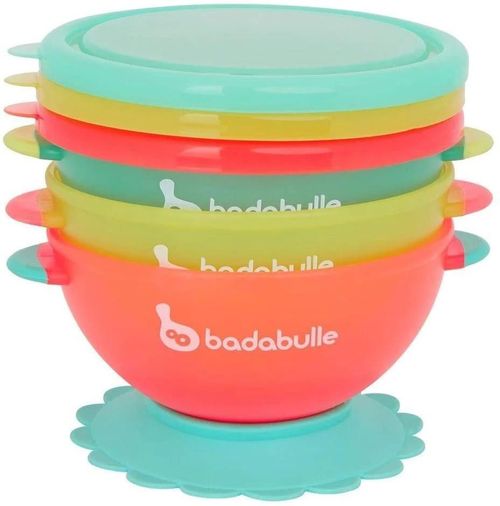 купить Посуда для кормления Badabulle B005104 Set 3 boluri colorate pentru mancare cu suport inclus в Кишинёве 