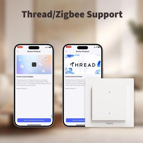 cumpără Întrerupător electric Aqara Zigbee Thread Light Switch H2 EU ( 2 Buttons, 1 Channels), White în Chișinău 