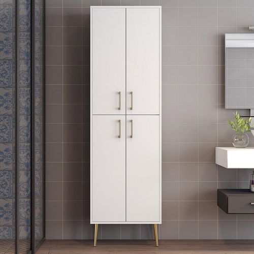 cumpără Dulap penal Trendy Berlin A-alb, auriu, multifunctionala (GTR006643) în Chișinău 