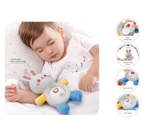 cumpără Jucărie de pluș Chipolino Rabbit DIG02406028 Grey с музыкой и светом în Chișinău 