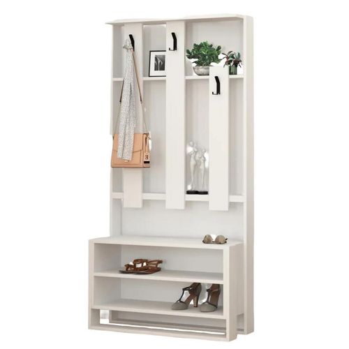 cumpără Mobilă pentru antreu Trendy Chester Alb, Alb, 90x180x36cm (GTR001331) în Chișinău 