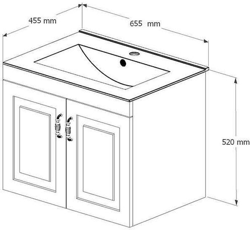 купить Шкаф под умывальник miscellaneous ANJOU 65 (1065) Alb в Кишинёве 