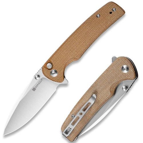 купить Нож походный Sencut S21007-3 Sachse, mâner Micarta maro, Button Lock в Кишинёве 
