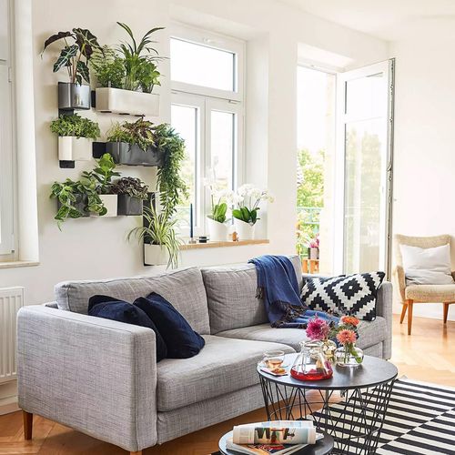 cumpără Ghiveci pentru flori Lechuza Cube Triple, Glossy White în Chișinău 