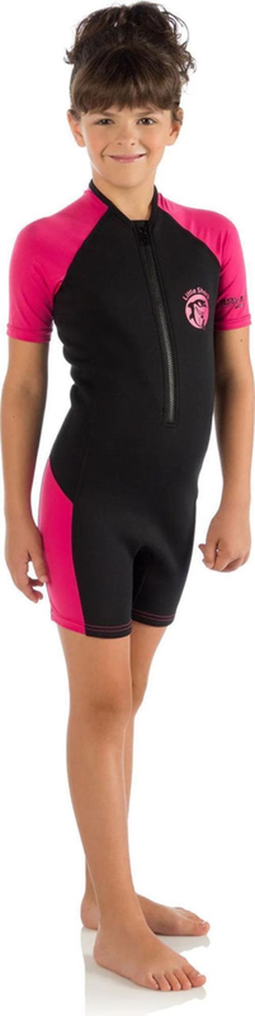 cumpără Accesoriu pentru înot Cressi-Sub Little Shark Jr Shorty Wetsuit S/L 2mm Black/Pink Y 9/10 (Dg003106) în Chișinău 