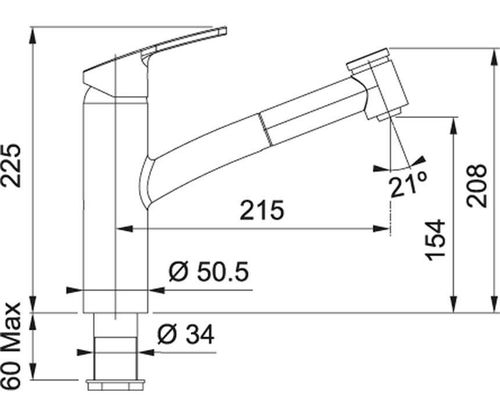 купить Смеситель кухонный Franke 115.0391.484 Smart Dus, aspect inox в Кишинёве 