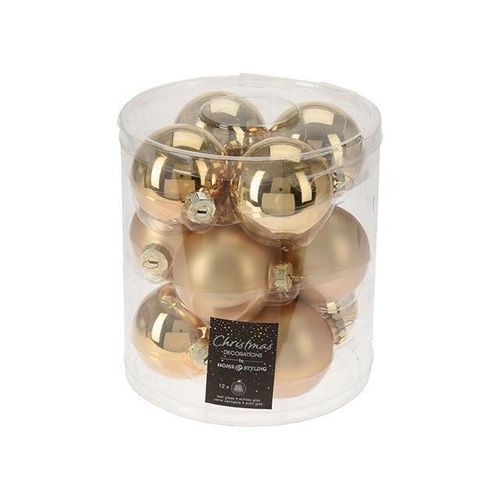 купить Новогодний декор Promstore 27600 Набор шаров стеклянных 12x60mm, цилиндр, золотые в Кишинёве 