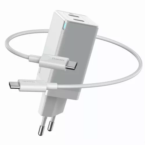 купить Зарядное устройство сетевое Baseus CCGAN-M02 GaN2 Quick Charger White в Кишинёве 