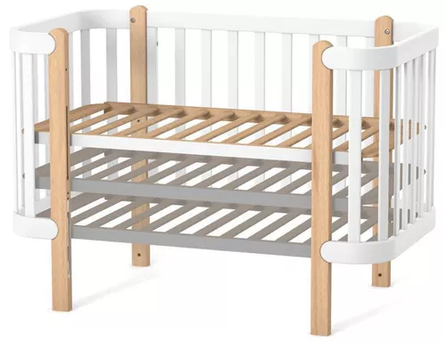 купить Кроватка Veres 05.3.1.21.15 ЛД5 Монако (бело-буковый) в Кишинёве 