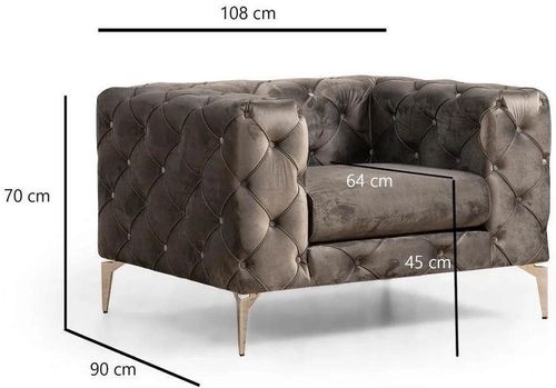 cumpără Fotoliu Trendy Como-Antracit 90x70x108cm în Chișinău 