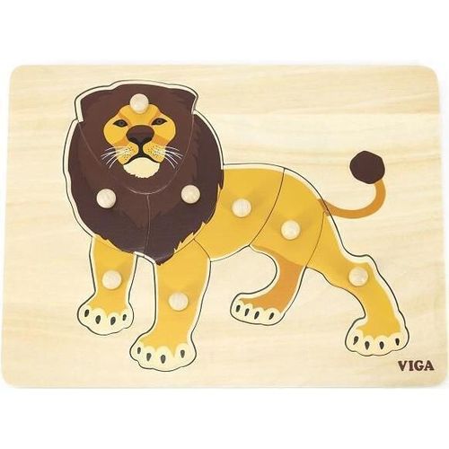 купить Головоломка Viga 44602 Montessori Puzzle Lion в Кишинёве 