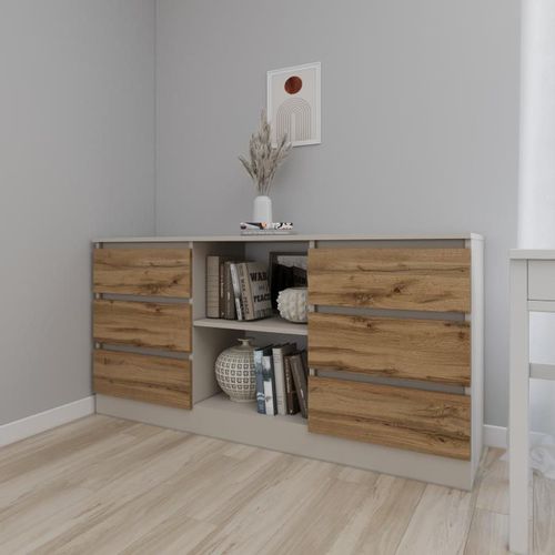 cumpără Comodă Smartex (16151) Т3 140cm Kashemir+Stejar Inchis în Chișinău 