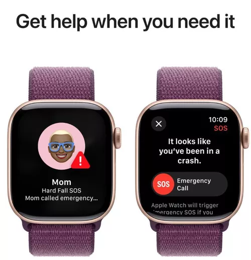 купить Смарт часы Apple Watch Series 10 GPS 42mm Rose Gold Aluminium Case with Plum Sport Loop MWWK3 в Кишинёве 