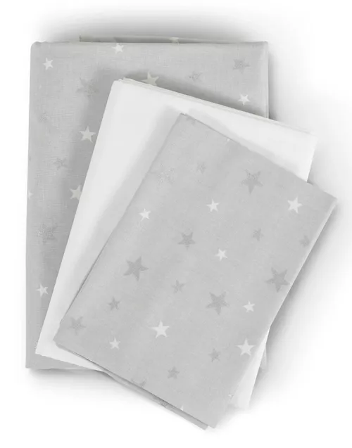 купить Детское постельное белье miscellaneous Hugzzz Nook Grey Stars 3pcs в Кишинёве 