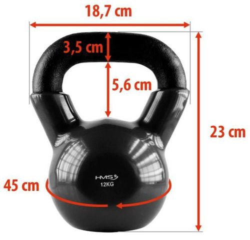 cumpără Ganteră HMS 13627 Gantera 12kg Kettlebell KNV (17-64-063) în Chișinău 